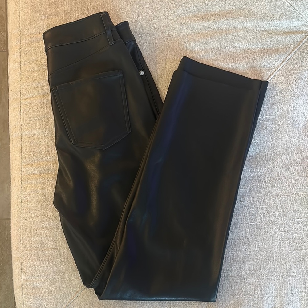 Black Express Faux  Leather Pants